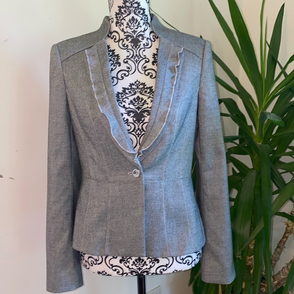 White House Black Market Gray Tailored Blazer